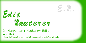 edit mauterer business card